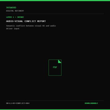 Audio-Visual Conflict Report - 905WOOD Digital Refinery Document