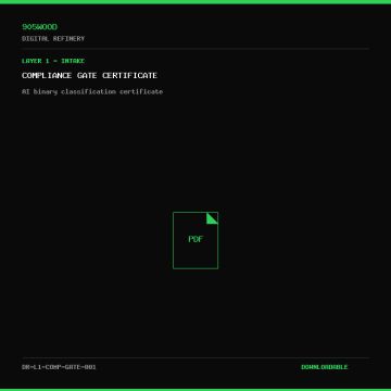 Compliance Gate Certificate - 905WOOD Digital Refinery Document