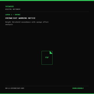 Overweight Warning Notice - 905WOOD Digital Refinery Document