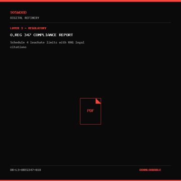 O.Reg 347 Compliance Report - 905WOOD Digital Refinery Document