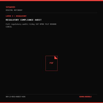 Regulatory Compliance Audit - 905WOOD Digital Refinery Document