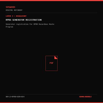 RPRA Generator Registration - 905WOOD Digital Refinery Document