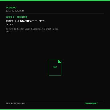 Craft 4.0 Biocomposite Spec Sheet - 905WOOD Digital Refinery Document