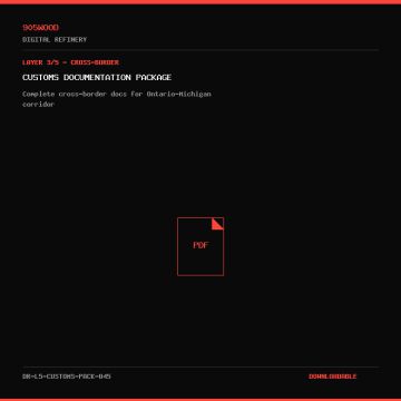 Customs Documentation Package - 905WOOD Digital Refinery Document